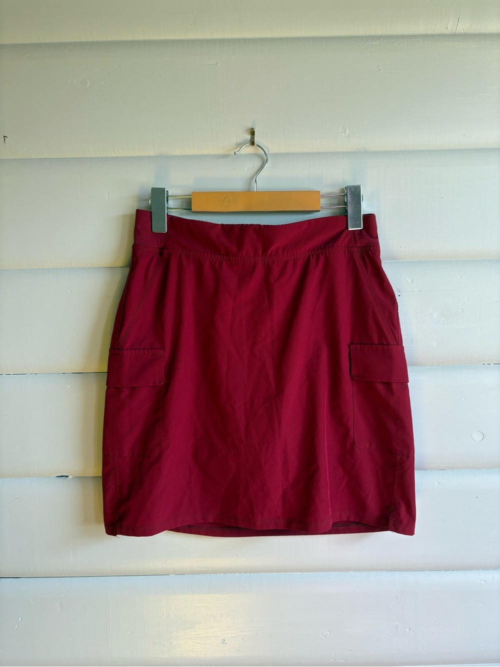 Hyba Cargo Skort Burgundy Red Athletic Golf Hiking Performance